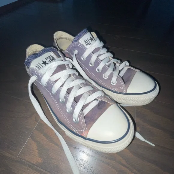 Converse Purple and White Chuck Taylor Sneakers - Picture 3 of 5